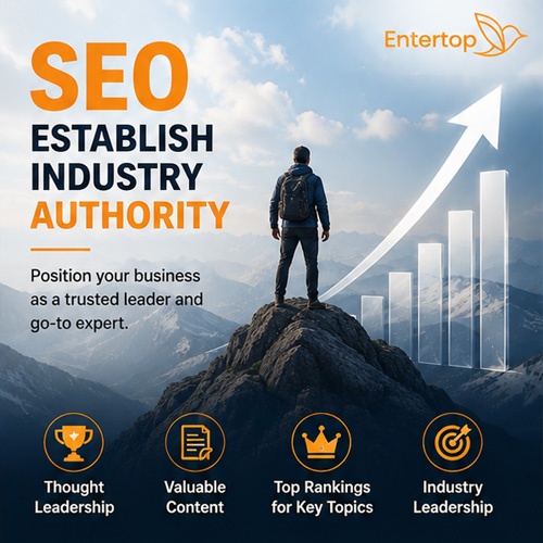 Entertop SEO services help businesses establish industry authority and become trusted leaders in their market.
