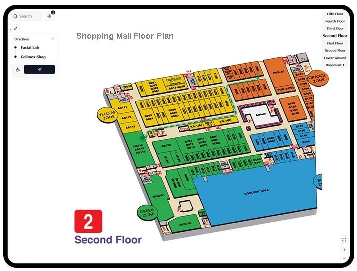 Smart Mall Directory System for Shopping mall website