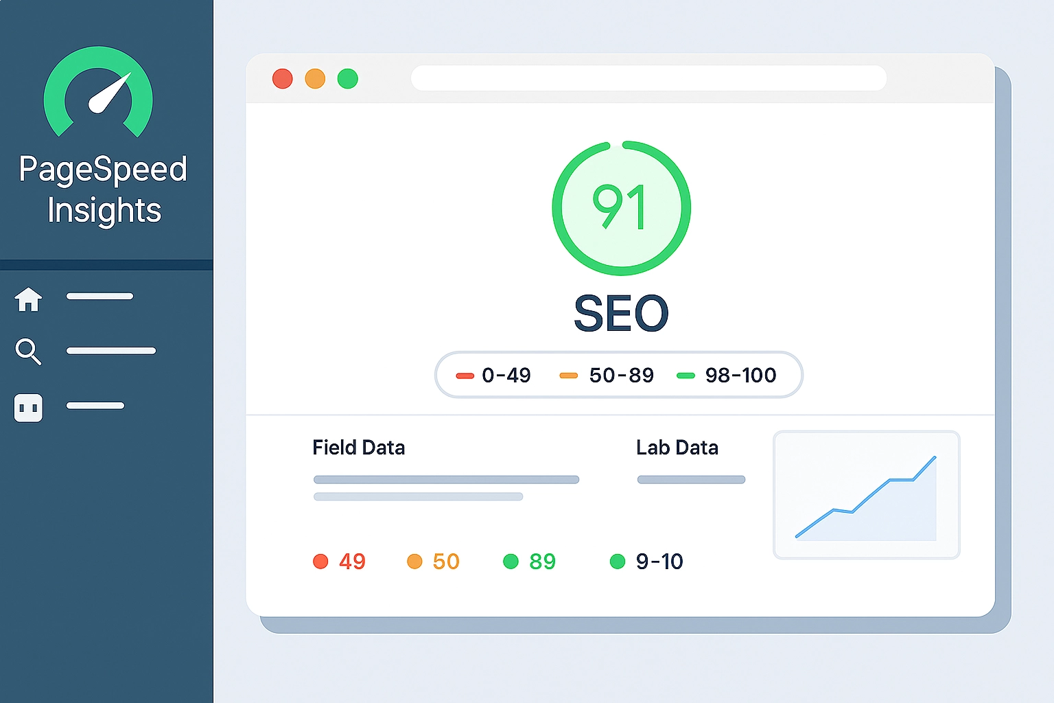 Google PageSpeed Insights report used for SEO performance analysis